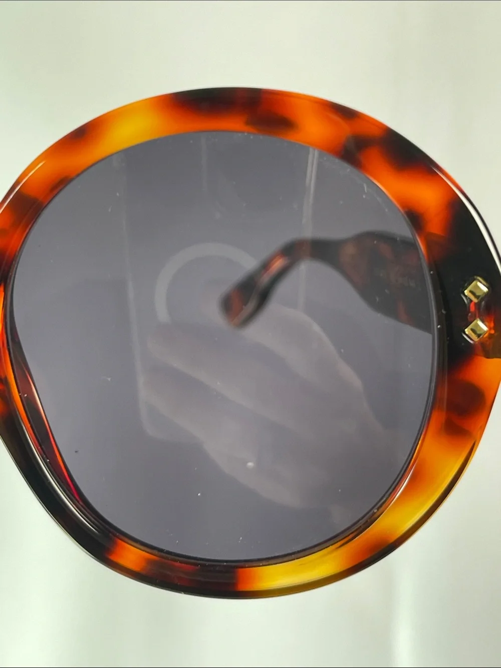 Gucci GG1081S 002 Round Oversized Tortoise Shell Sunglasses